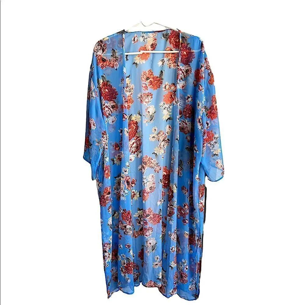 NWT Lucky Brand Floral Kimono Duster - Picture 8 of 16